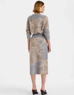La DoubleJ Maglieria|Gonne<All-In SkirtLight Blue in Woolmix