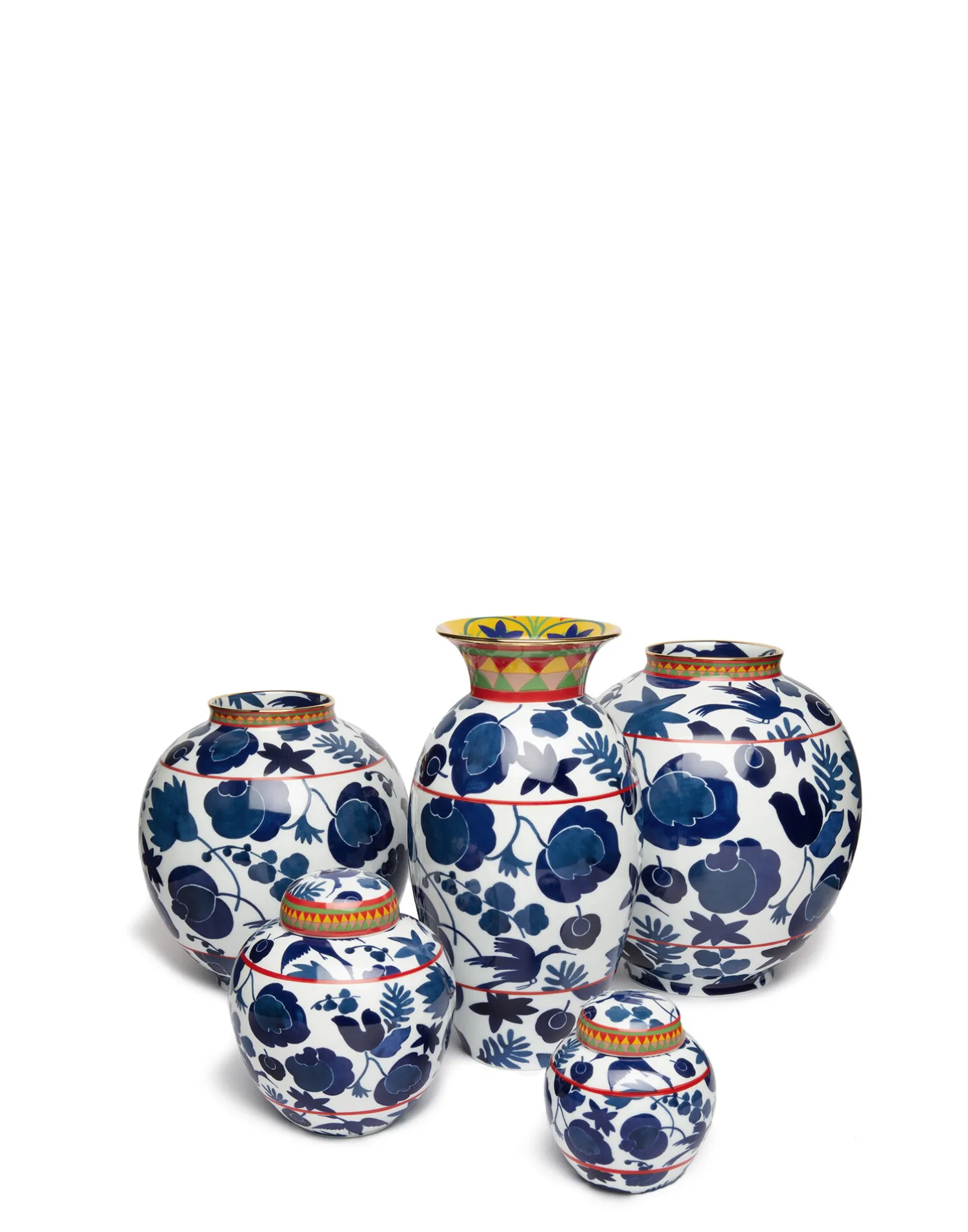La DoubleJ Vasi|Home Décor<Amphora VaseWildbird Blu in Porcelain