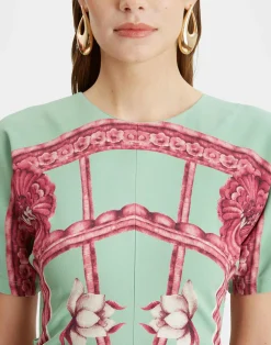 La DoubleJ Vestiti<Angelica DressZodiac Plac&eacute;e Acquamarine in Envers Satin