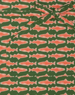 La DoubleJ Grembiuli|Tessili<ApronComo Fish Green in Cotton