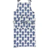 La DoubleJ Grembiuli|Tessili<ApronPineapple Blu in Cotton