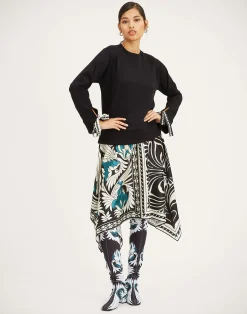 La DoubleJ Vestiti<Arcade DressMix Tiles Placée Black in Heavy Jersey