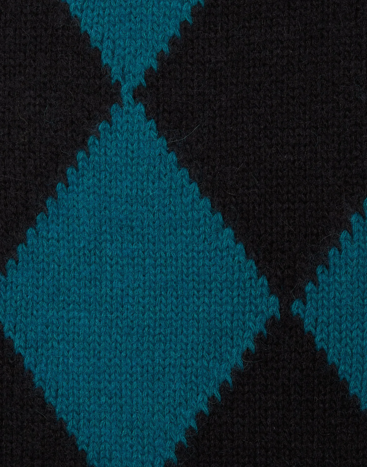 La DoubleJ Maglieria<Argyle GiletBlack / Green in Wool