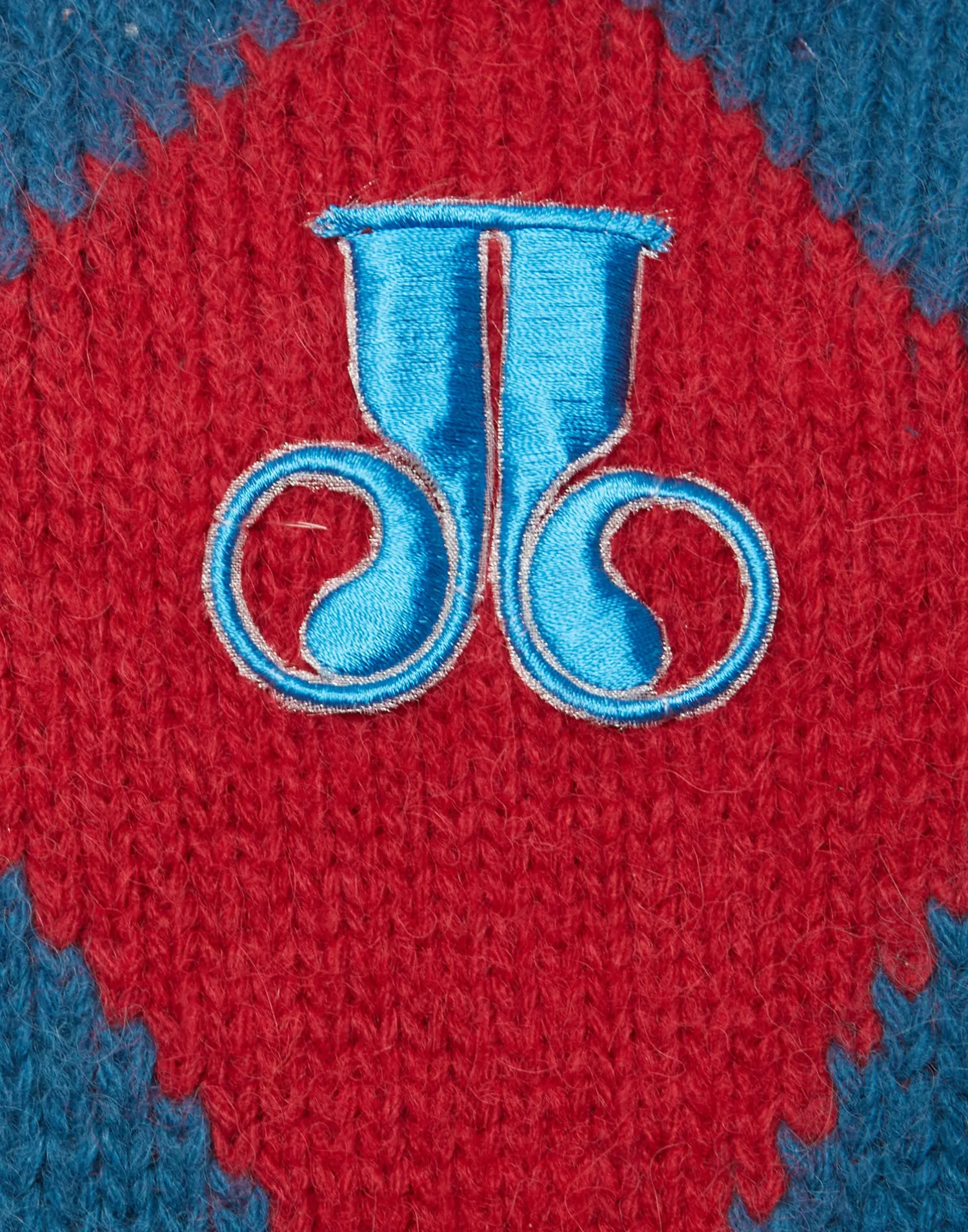 La DoubleJ Maglieria<Argyle GiletRed & Blue in Wool