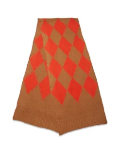 La DoubleJ Foulard E Sciarpe|Accessories<Argyle ScarfCamel Orange in Wool