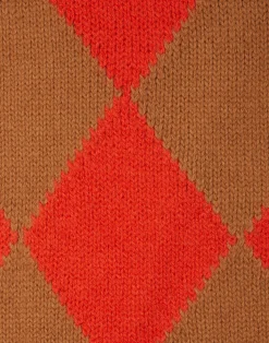 La DoubleJ Foulard E Sciarpe|Accessories<Argyle ScarfCamel Orange in Wool