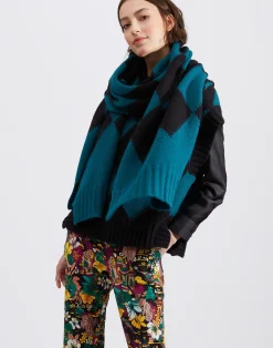 La DoubleJ Foulard E Sciarpe|Accessories<Argyle ScarfGreen / Black in Wool