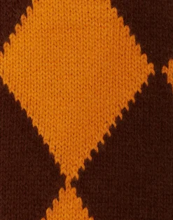La DoubleJ Foulard E Sciarpe|Accessories<Argyle ScarfYellow / Brown in Wool