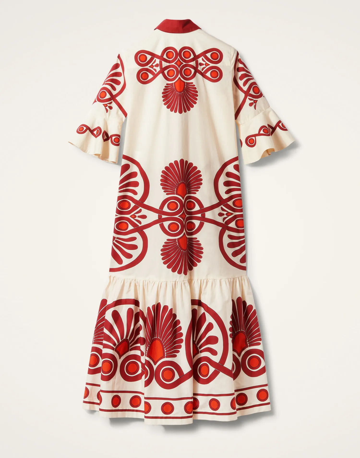 La DoubleJ Vestiti<Artemis DressMedallion Placée Cream in Cotton Poplin