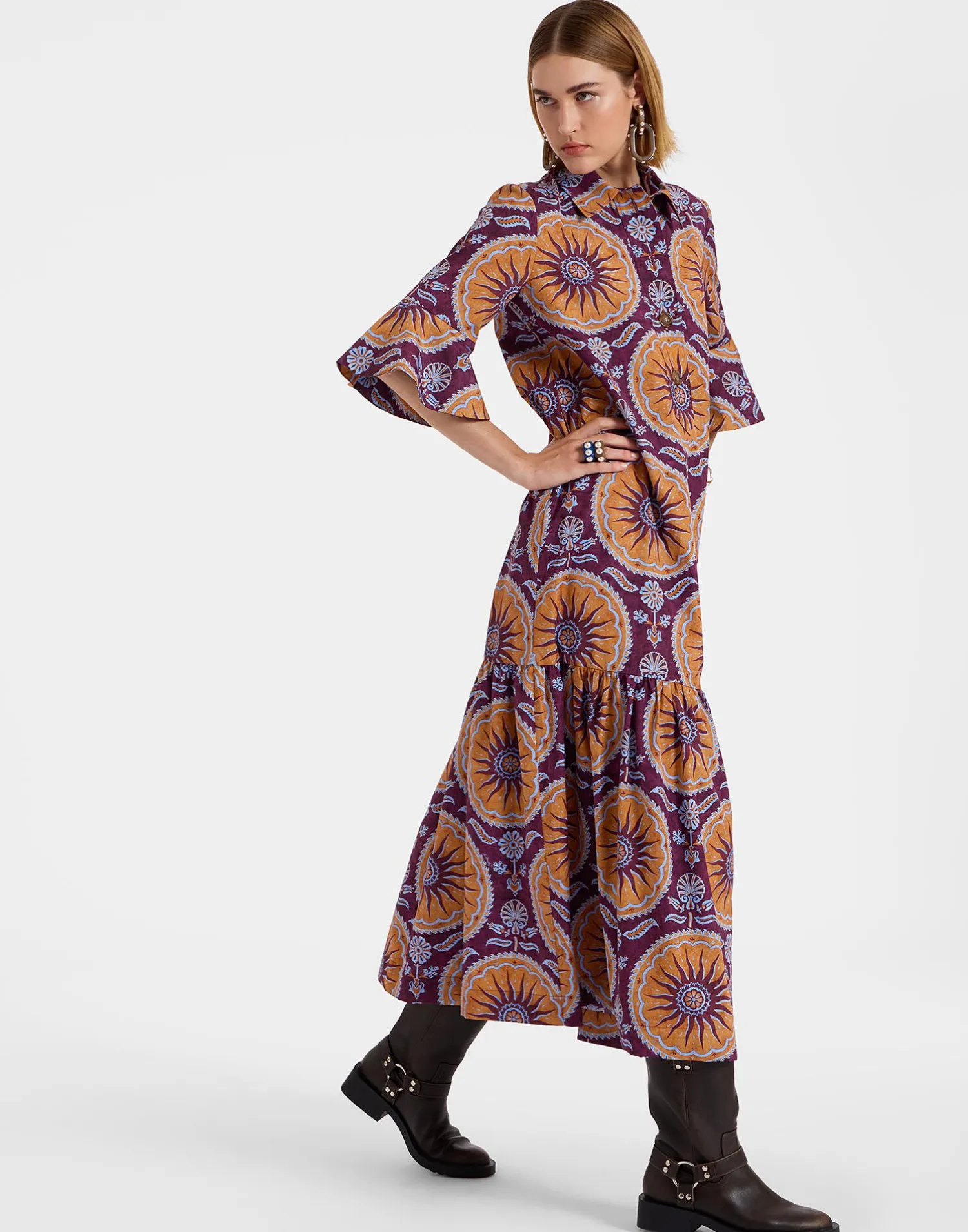 La DoubleJ Vestiti<Artemis DressSovereign Purple in Summer Poplin