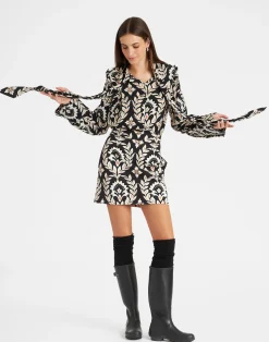 La DoubleJ Camicie E Top<Ascot ShirtGhirlanda Black in Crepe De Chine