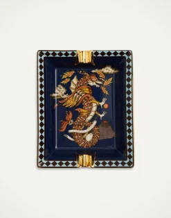 La DoubleJ Vassoi E Svuotatasche|Home Décor<AshtrayThe Dragon Midnight Blue in Porcelain