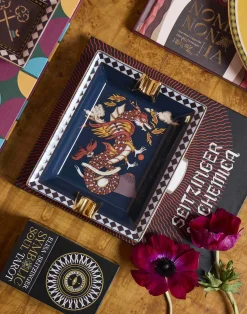La DoubleJ Vassoi E Svuotatasche|Home Décor<AshtrayThe Dragon Midnight Blue in Porcelain