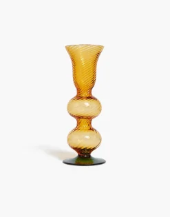 La DoubleJ Candele|Home Décor<Baby Bubble Candle StickSolid Amber in Murano Glass