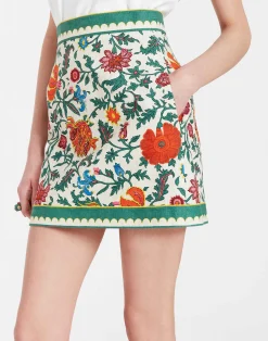 La DoubleJ Gonne<Baia Mini SkirtDragonflower Mini Multicolor in Shot Cotton