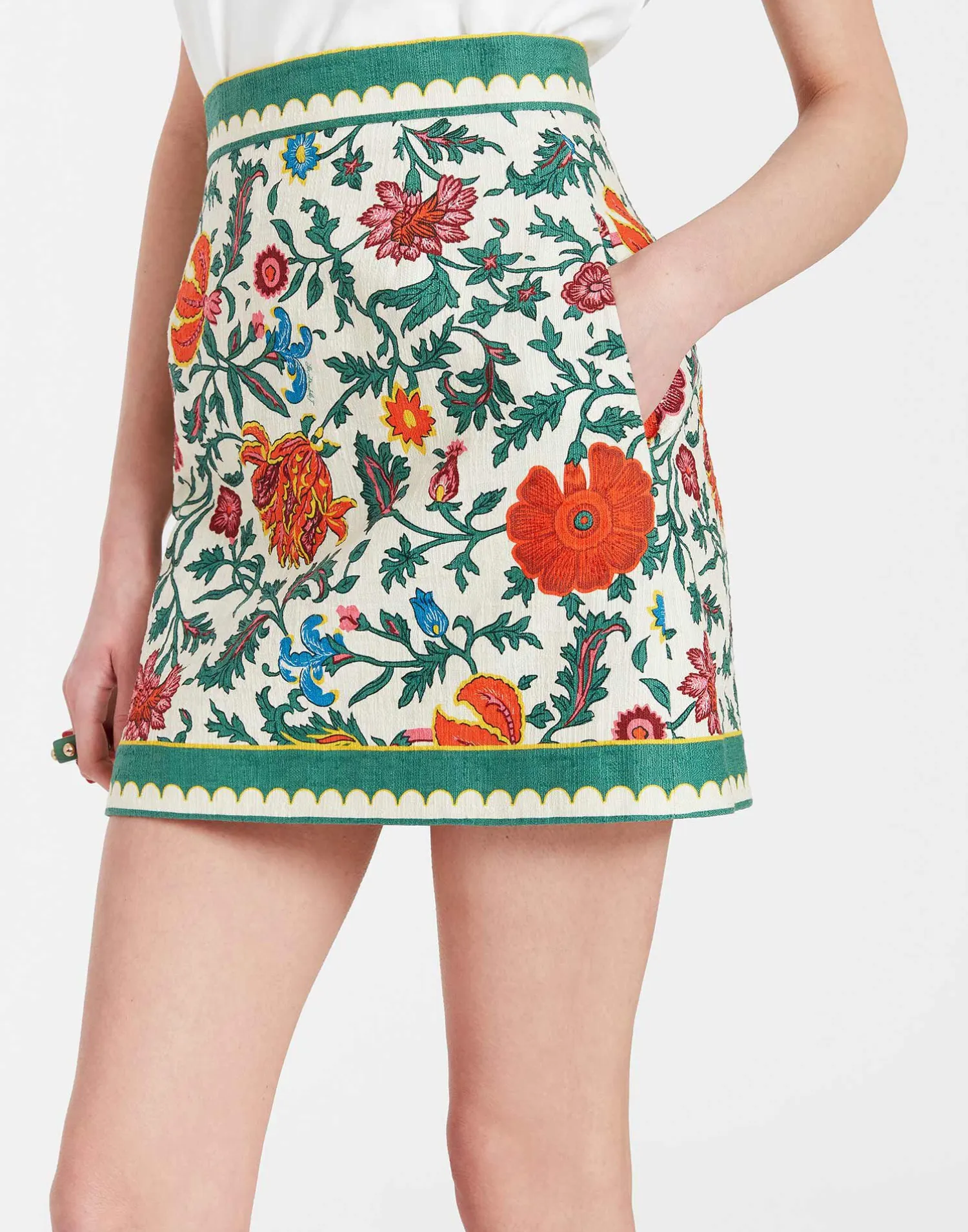 La DoubleJ Gonne<Baia Mini SkirtDragonflower Mini Multicolor in Shot Cotton