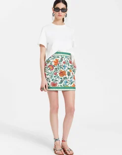 La DoubleJ Gonne<Baia Mini SkirtDragonflower Mini Multicolor in Shot Cotton
