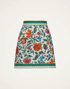 La DoubleJ Gonne<Baia Mini SkirtDragonflower Mini Multicolor in Shot Cotton