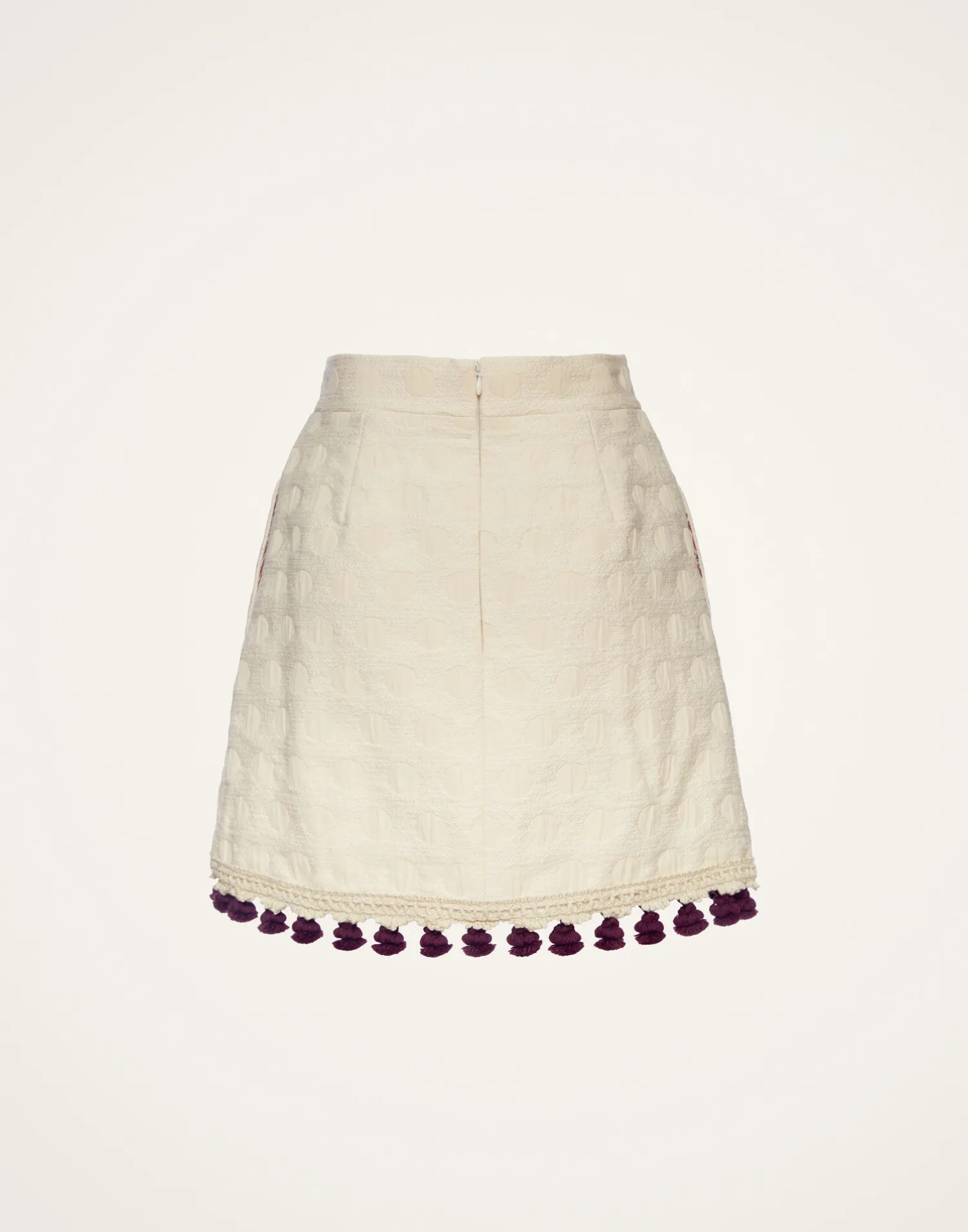 La DoubleJ Gonne<Baia Mini Skirt EmbroideredCreamy in Jacquard