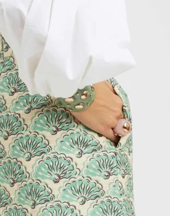 La DoubleJ Gonne<Baia Mini SkirtFans Mint in Shot Cotton