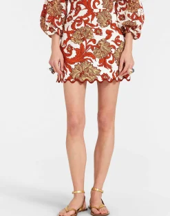 La DoubleJ Gonne<Baia Mini SkirtReef White in Shot Cotton