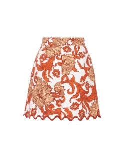 La DoubleJ Gonne<Baia Mini SkirtReef White in Shot Cotton