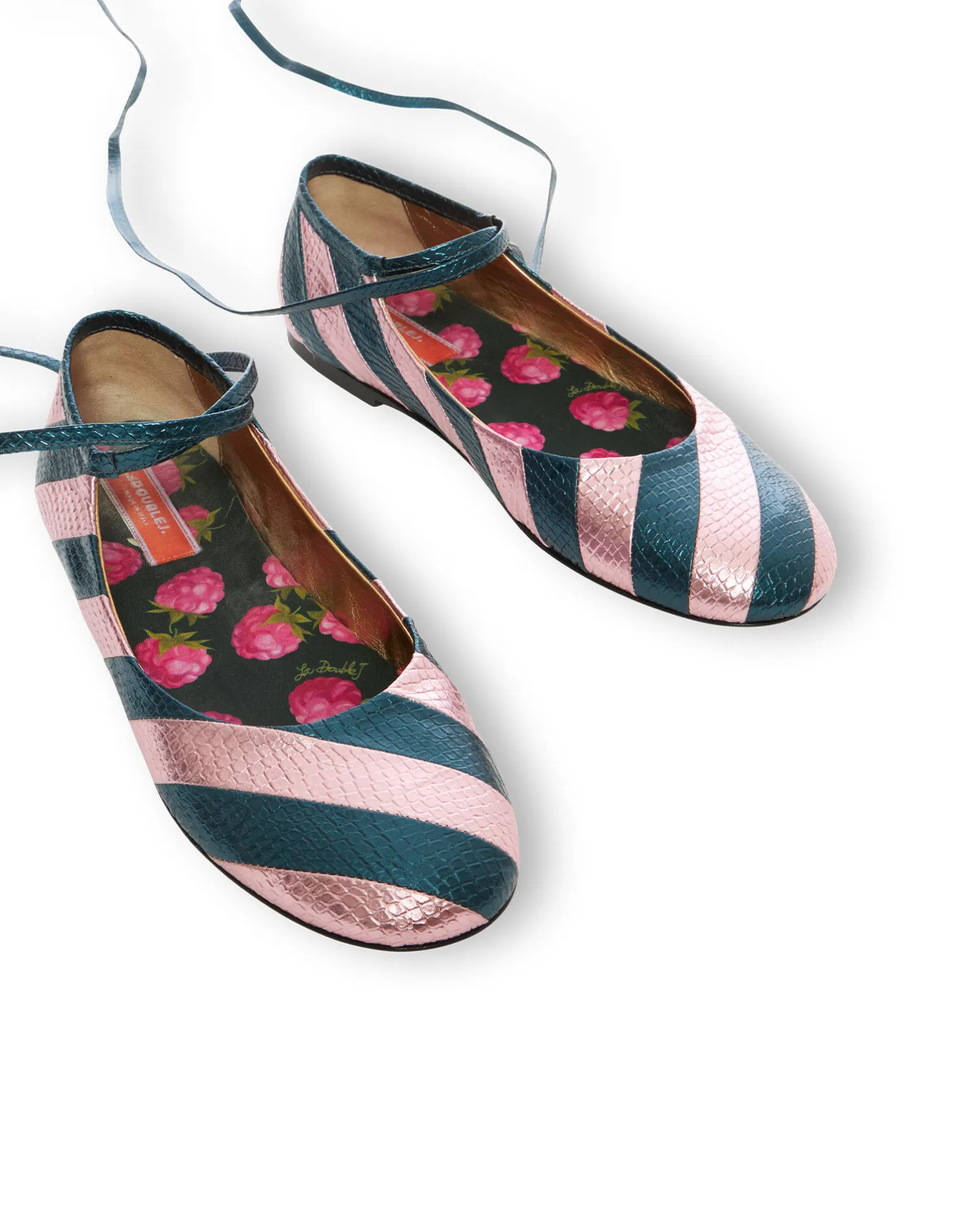 La DoubleJ Scarpe|Accessories<Ballerina FlatsAcquamarine in Faux Python
