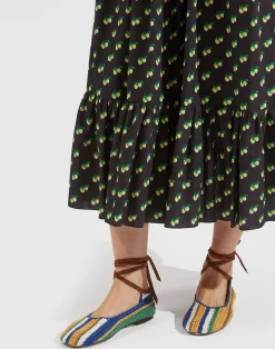 La DoubleJ Scarpe|Accessories<Ballerina FlatsMulticolor Blu in Raffia