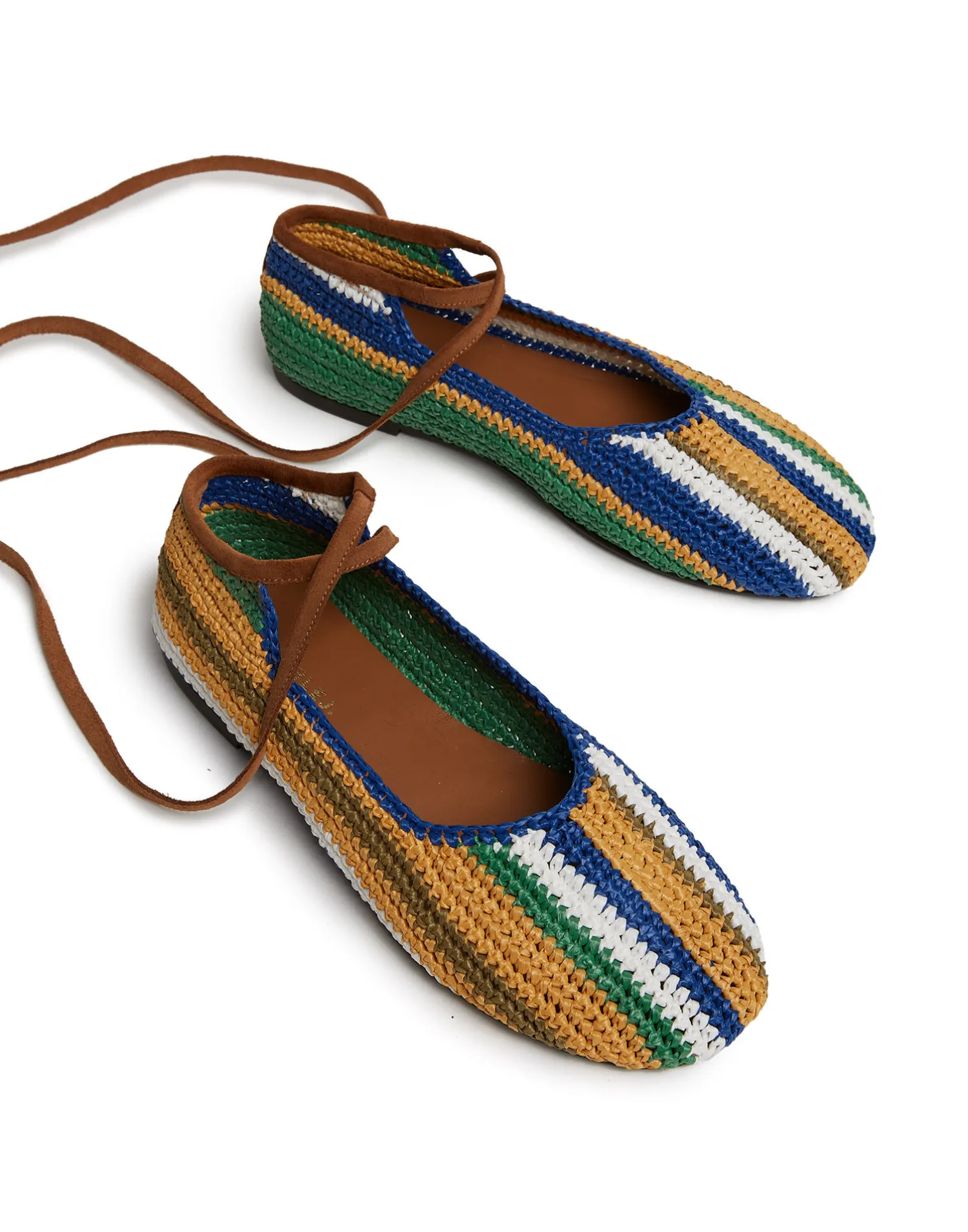 La DoubleJ Scarpe|Accessories<Ballerina FlatsMulticolor Blu in Raffia