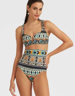 La DoubleJ Moda Mare<Barbarella Bikini TopCasareale Small Placèe Cream in Lycra