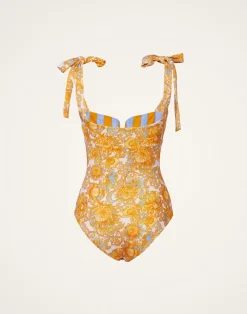La DoubleJ Moda Mare<Barbarella SwimsuitAnemone Small Orange in Lycra
