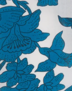 La DoubleJ Vestiti<Bellini DressLilium Blu in Cotton Voile