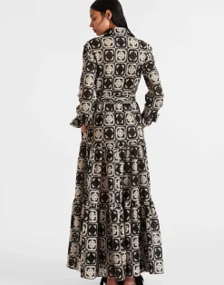 La DoubleJ Vestiti<Bellini DressMini Tiles Black in Macram&eacute;