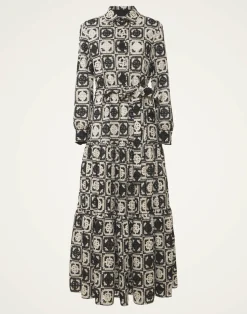 La DoubleJ Vestiti<Bellini DressMini Tiles Black in Macramé