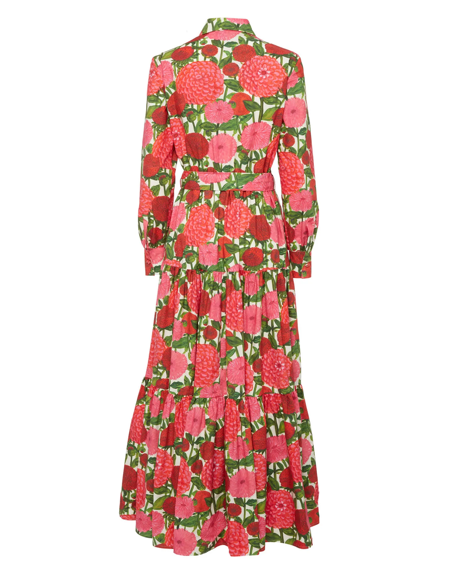 La DoubleJ Vestiti<Bellini DressPink Dahlias in Popeline Cotton