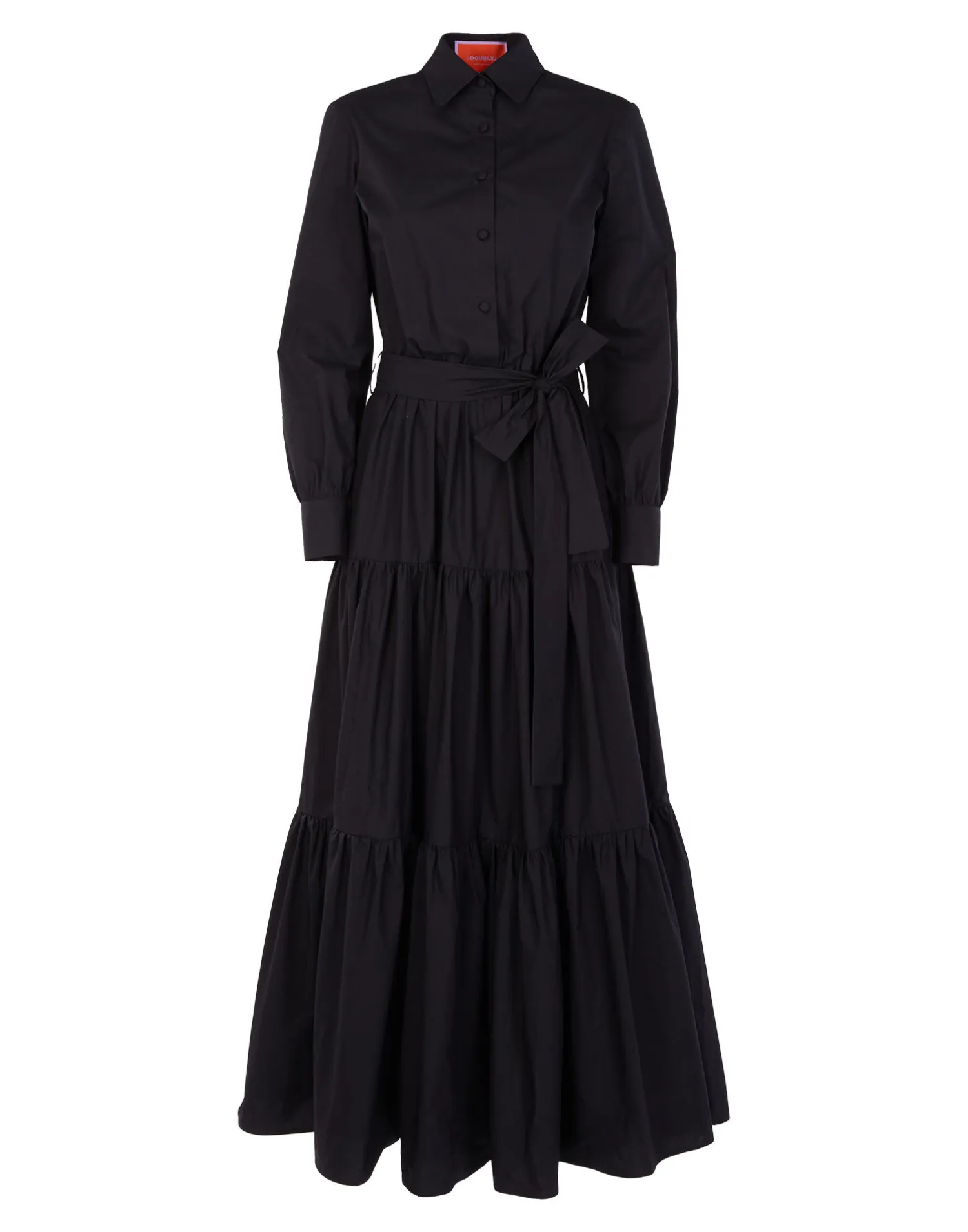 La DoubleJ Vestiti<Bellini DressSolid Black in Cotton Poplin