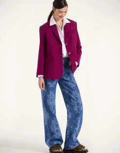 La DoubleJ Denim|Pantaloni E Shorts<Better Than Your Boyfriend's JeansBast Blue in Laser-Printed Denim