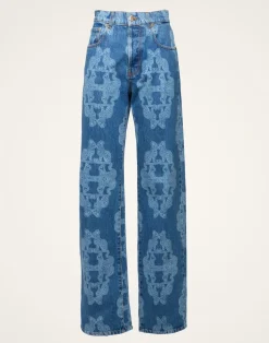 La DoubleJ Denim|Pantaloni E Shorts<Better Than Your Boyfriend's JeansBast Blue in Laser-Printed Denim