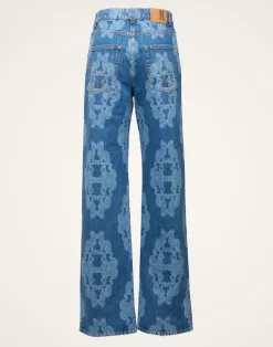 La DoubleJ Denim|Pantaloni E Shorts<Better Than Your Boyfriend's JeansBast Blue in Laser-Printed Denim
