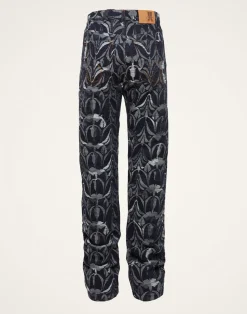 La DoubleJ Denim|Pantaloni E Shorts<Better Than Your Boyfriend's JeansPapyrus Navy in Jacquard Denim