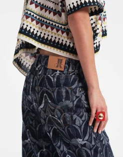La DoubleJ Denim|Pantaloni E Shorts<Better Than Your Boyfriend's JeansPapyrus Navy in Jacquard Denim