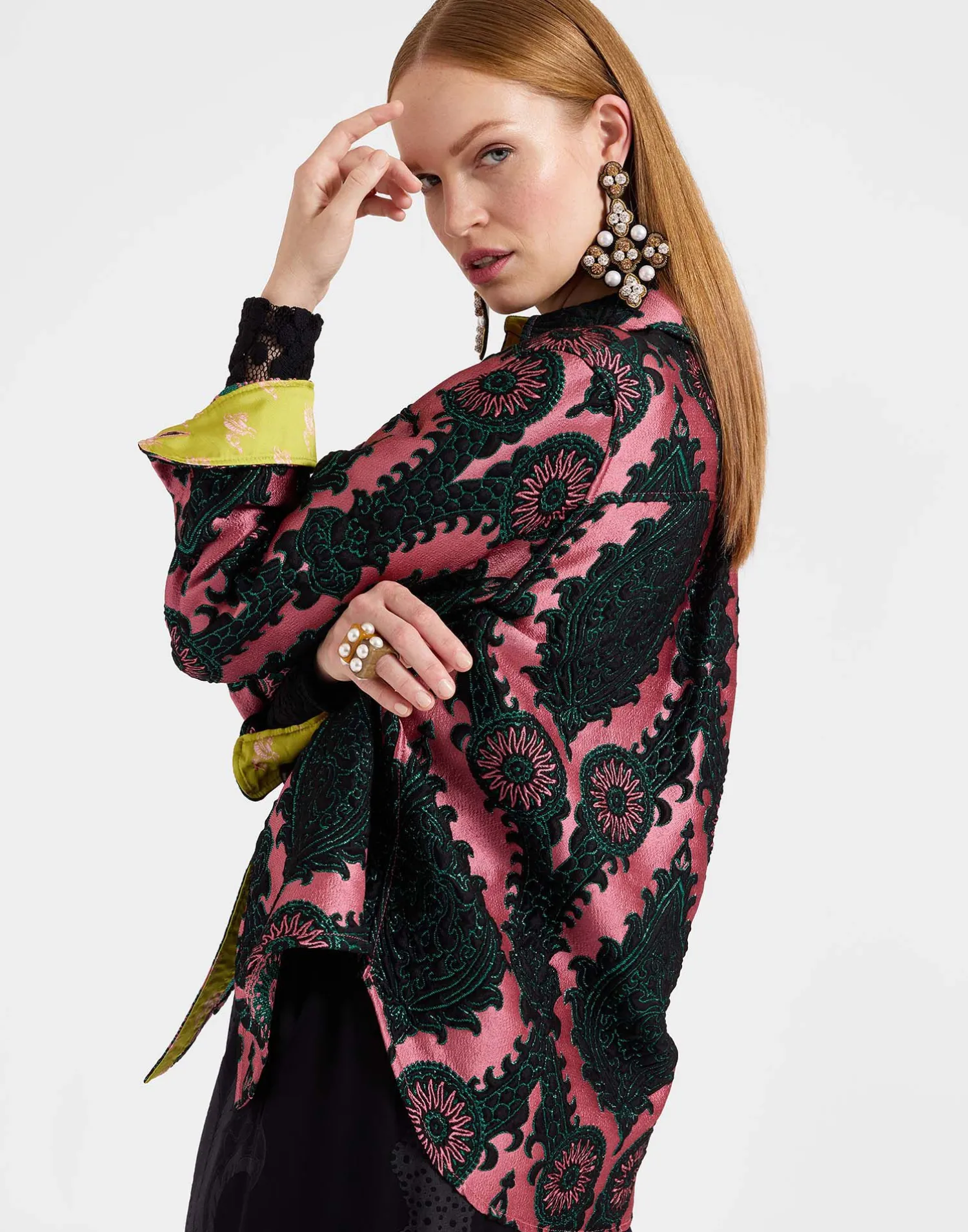 La DoubleJ Capispalla<Better Than Your Boyfriend's JacketOltrarno Pink in Jacquard