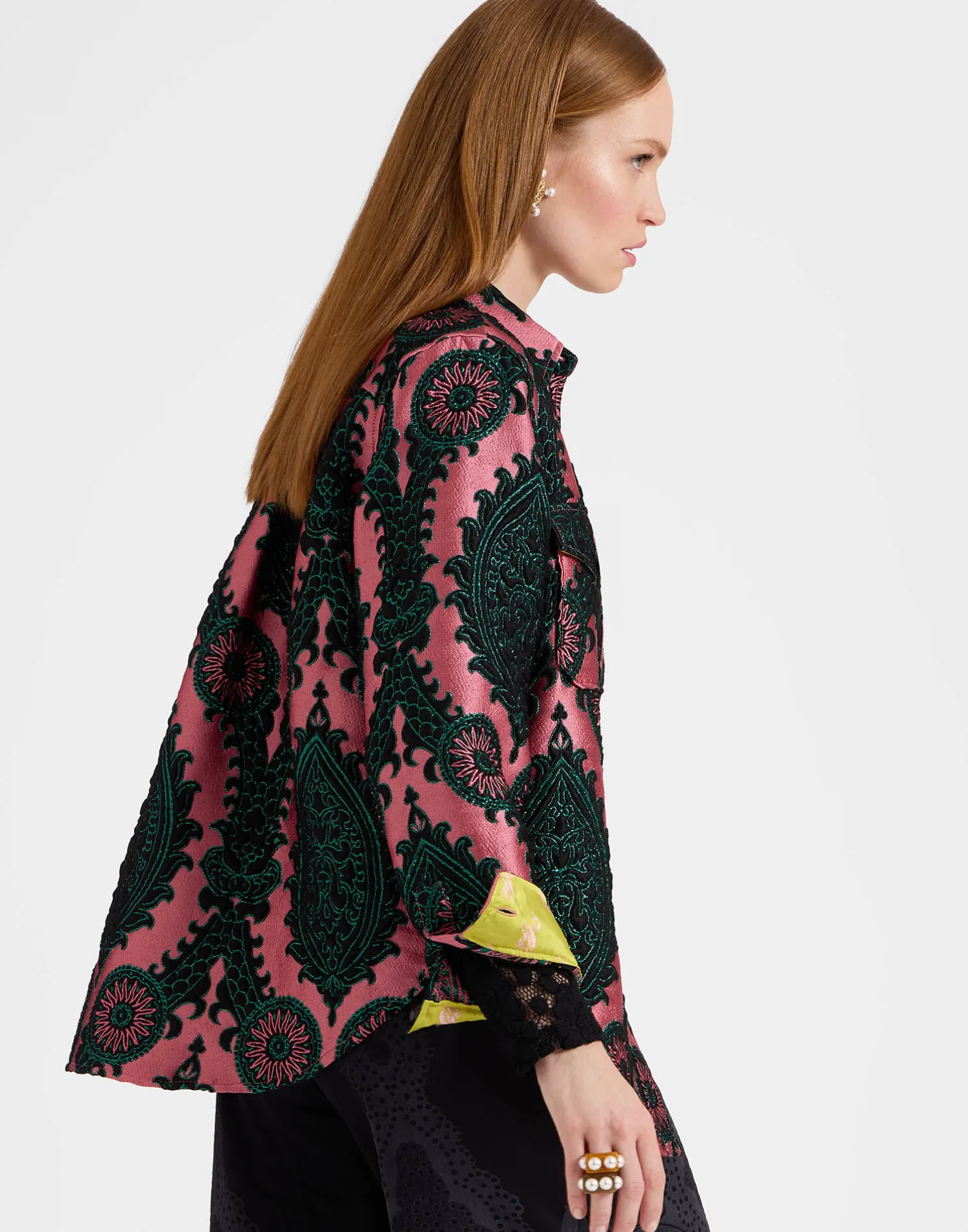 La DoubleJ Capispalla<Better Than Your Boyfriend's JacketOltrarno Pink in Jacquard