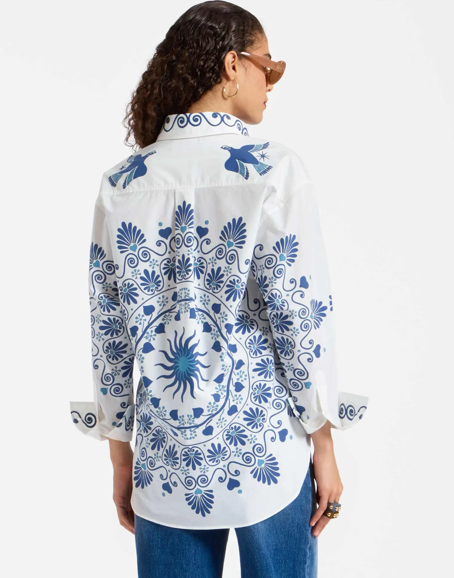 La DoubleJ Camicie E Top<Better Than Your Boyfriend's ShirtOlympus Placée Cream in Cotton Poplin