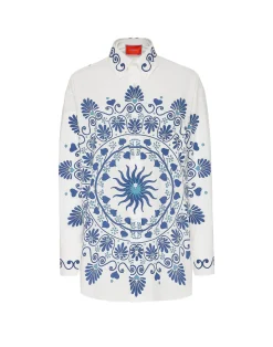La DoubleJ Camicie E Top<Better Than Your Boyfriend's ShirtOlympus Placée Cream in Cotton Poplin