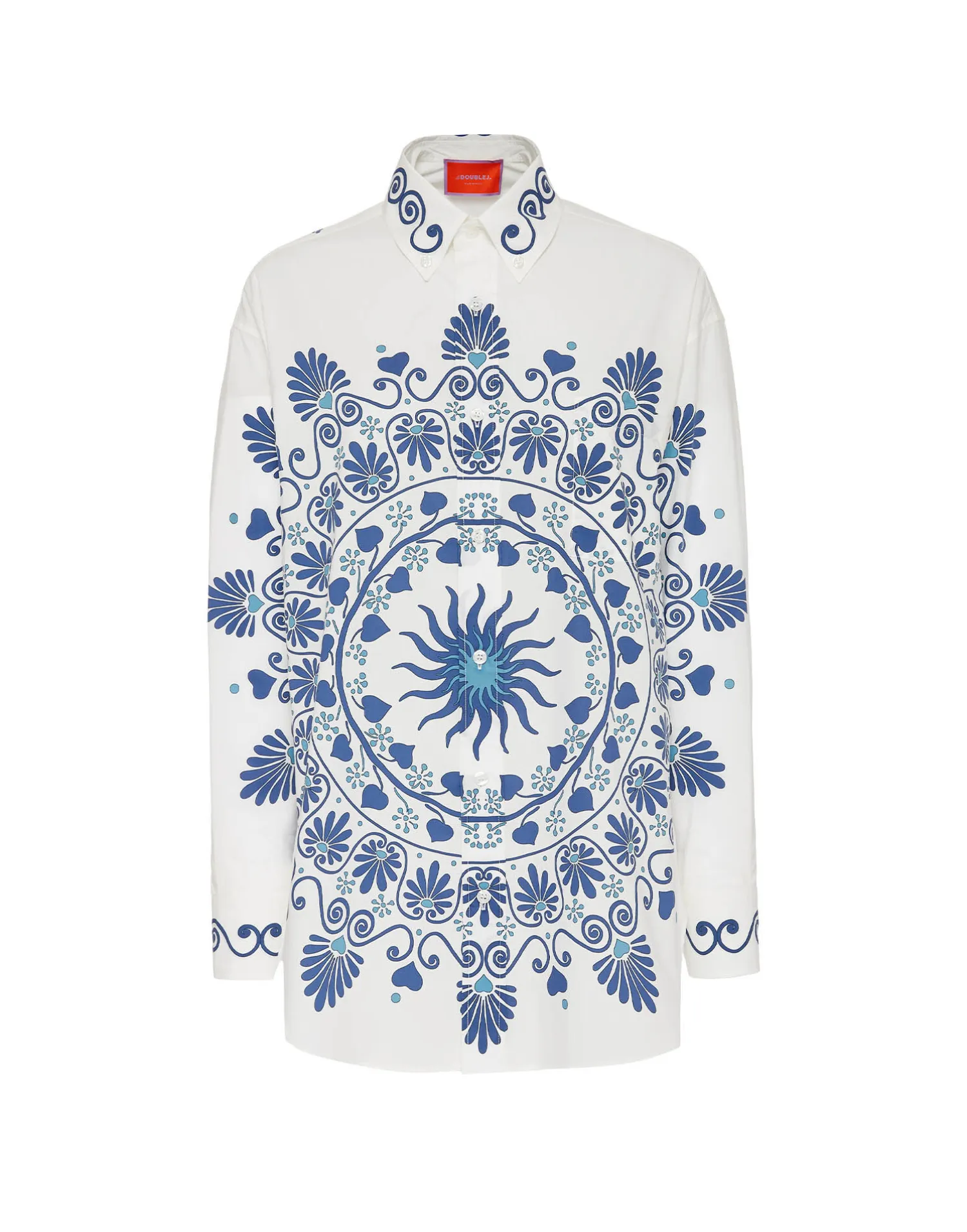 La DoubleJ Camicie E Top<Better Than Your Boyfriend's ShirtOlympus Placée Cream in Cotton Poplin
