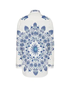 La DoubleJ Camicie E Top<Better Than Your Boyfriend's ShirtOlympus Placée Cream in Cotton Poplin