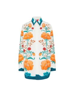 La DoubleJ Camicie E Top<Better Than Your Boyfriend's ShirtMorpheus Placée Orange in Summer Poplin