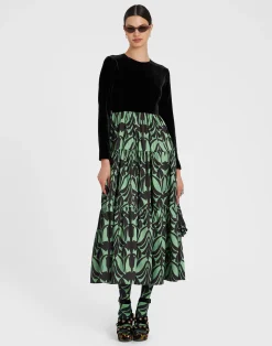 La DoubleJ Vestiti<Big DressPapyrus Green in Twill