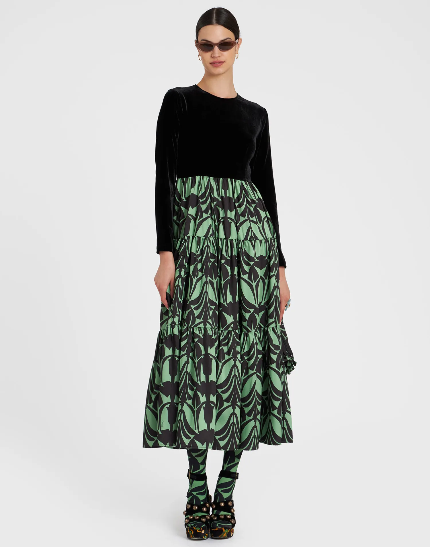 La DoubleJ Vestiti<Big DressPapyrus Green in Twill